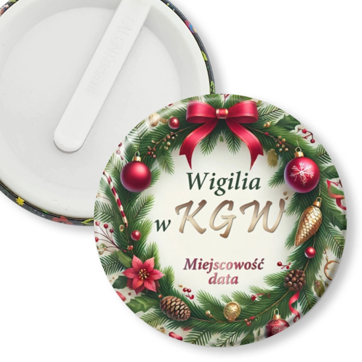 przypinka klips Wigilia w KGW