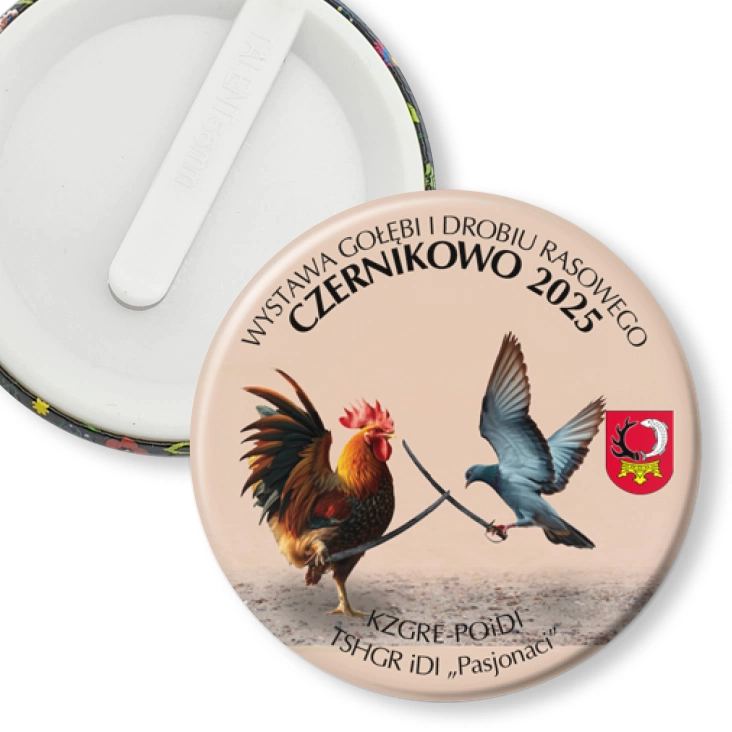 przypinka klips Wystawa Gołębi i Drobiu Rasowego Czernikowo