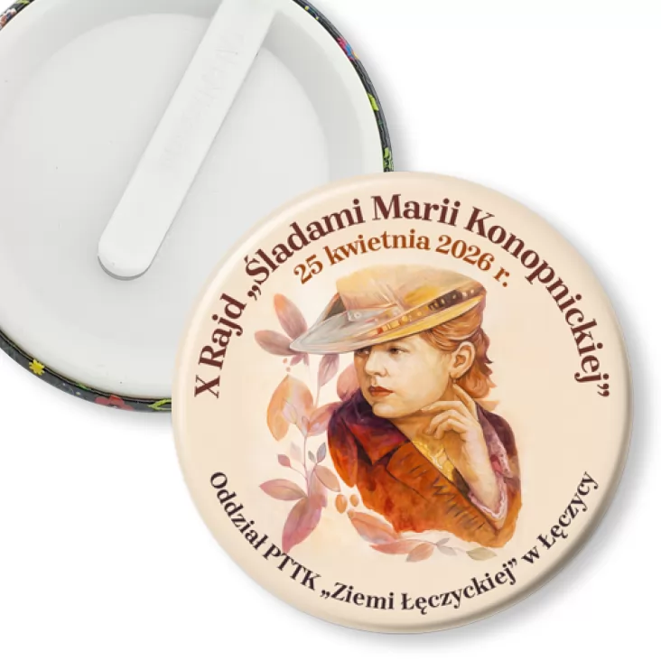 przypinka klips X Rajd Śladami Marii Konopnickiej