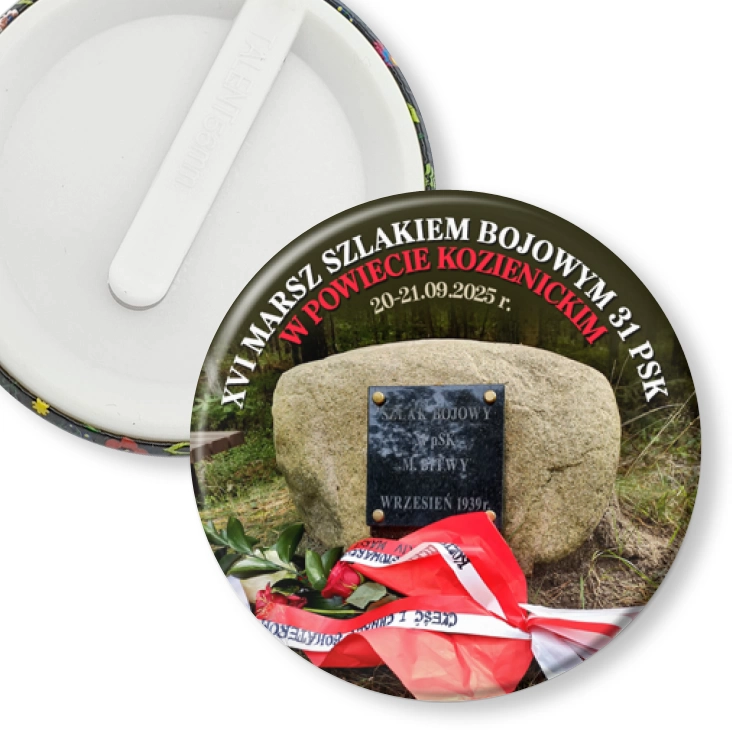 przypinka klips XVI Marsz Szlakiem Bojowym 31 pSK w Powiecie Kozienickim