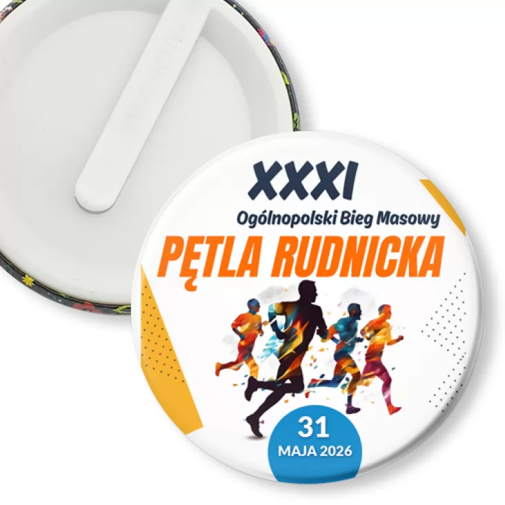 przypinka klips XXXI Bieg Pętla Rudnicka