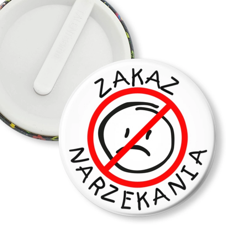 przypinka klips Zakaz narzekania