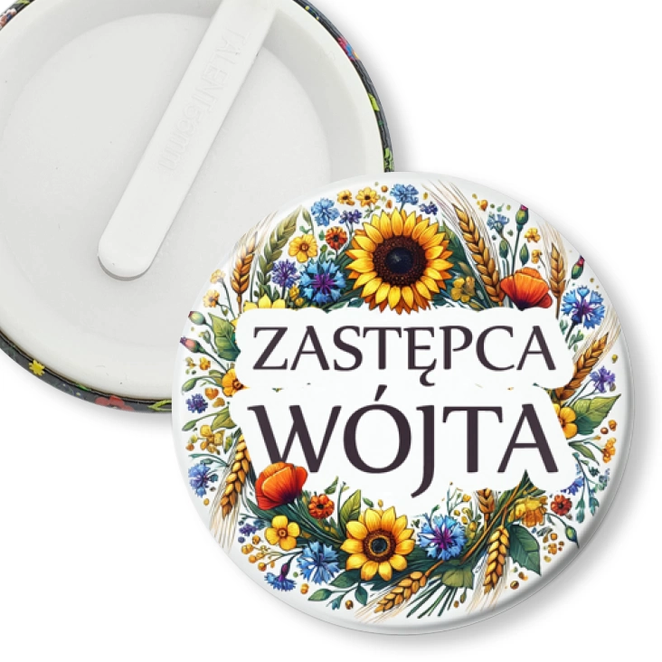 przypinka klips Zastępca wójta polskie kwiaty polne
