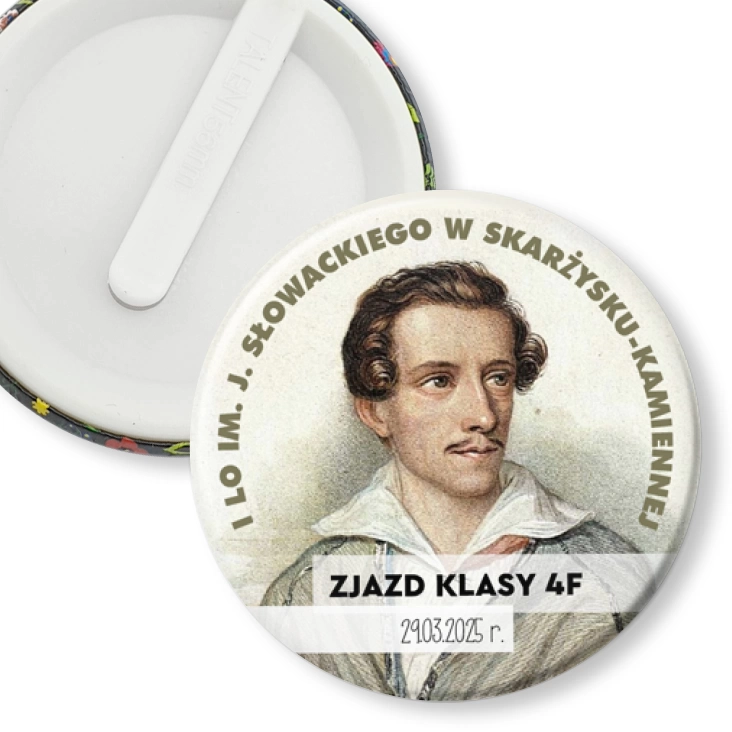 przypinka klips Zjazd klasy 4f I LO im. J. Słowackiego w Skarżysku-Kamiennej