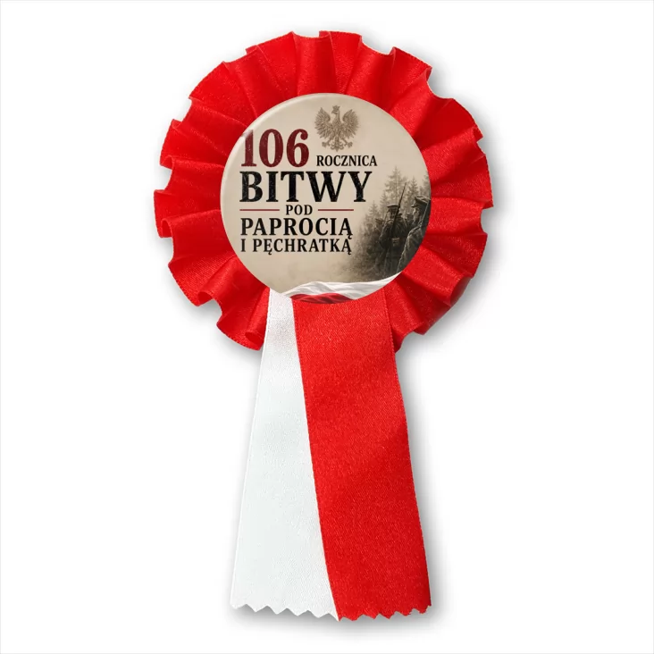 przypinka kotylion 106. rocznica Bitwy pod Paprocią