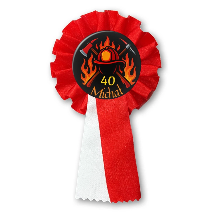 przypinka kotylion 40 urodziny strażaka
