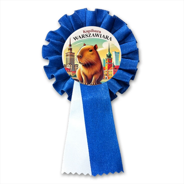 przypinka kotylion Kapibara Warszawiara