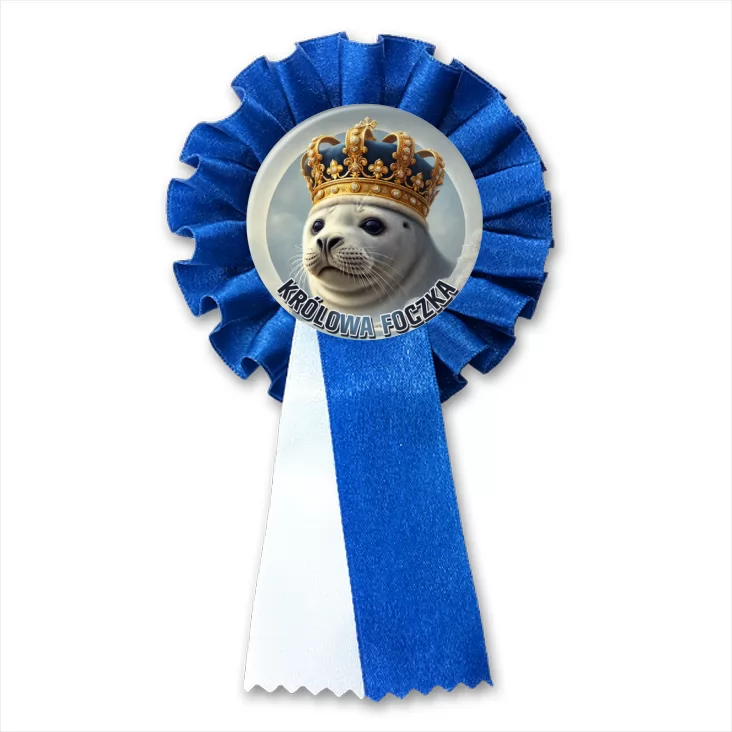 przypinka kotylion Królowa Foczka