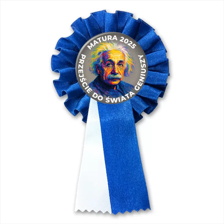 przypinka kotylion Matura Einstein przejście do świata geniuszy