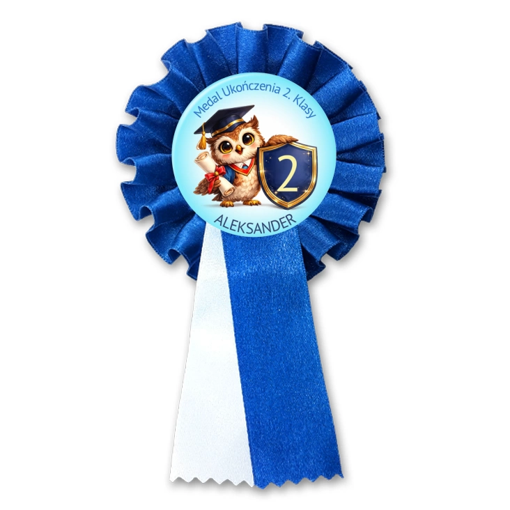 przypinka kotylion Medal ukończenia 2. klasy