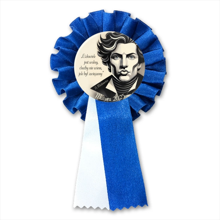 przypinka kotylion Mickiewicz jako sigma male Matura