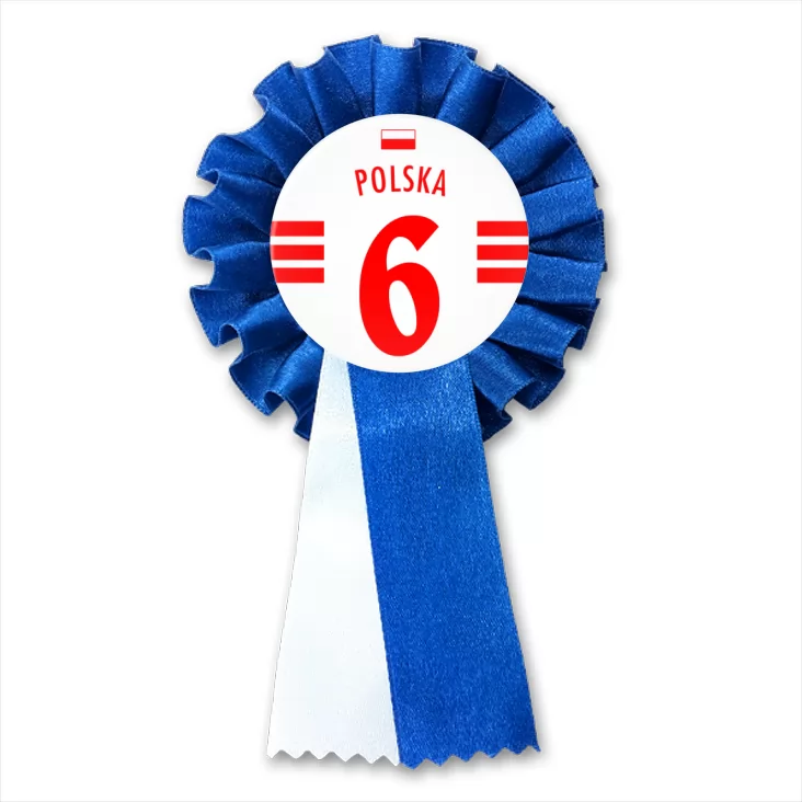 przypinka kotylion Numer sześć