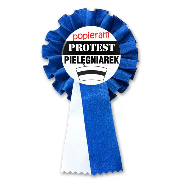 przypinka kotylion Popieram protest pielęgniarek