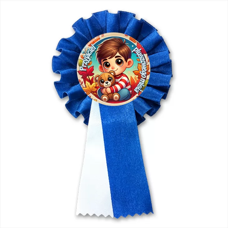 przypinka kotylion Przyjaciel pluszowego misia chłopczyk