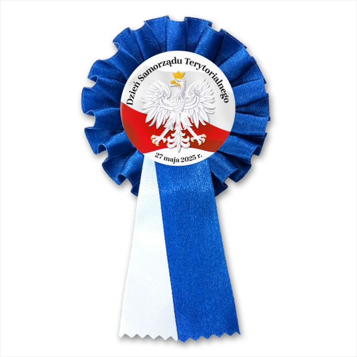 przypinka kotylion Dzień Samorządu Terytorialnego z flagą