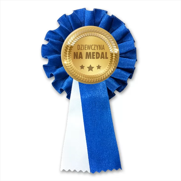 przypinka kotylion Dziewczyna na medal