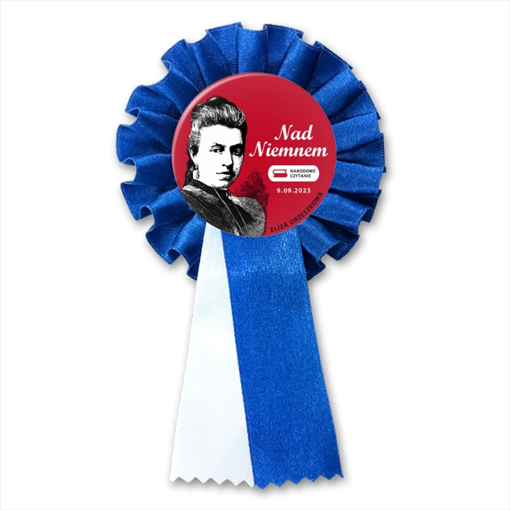 przypinka kotylion Eliza Orzeszkowa Narodowe Czytanie 2023