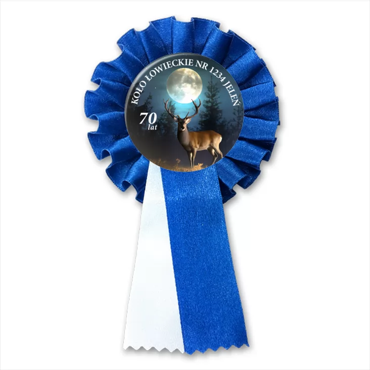 przypinka kotylion Koło Łowieckie Jeleń Jubileusz