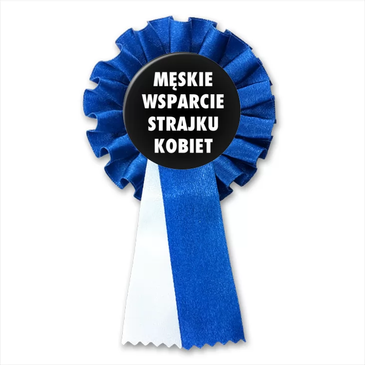 przypinka kotylion Męskie wsparcie strajku kobiet