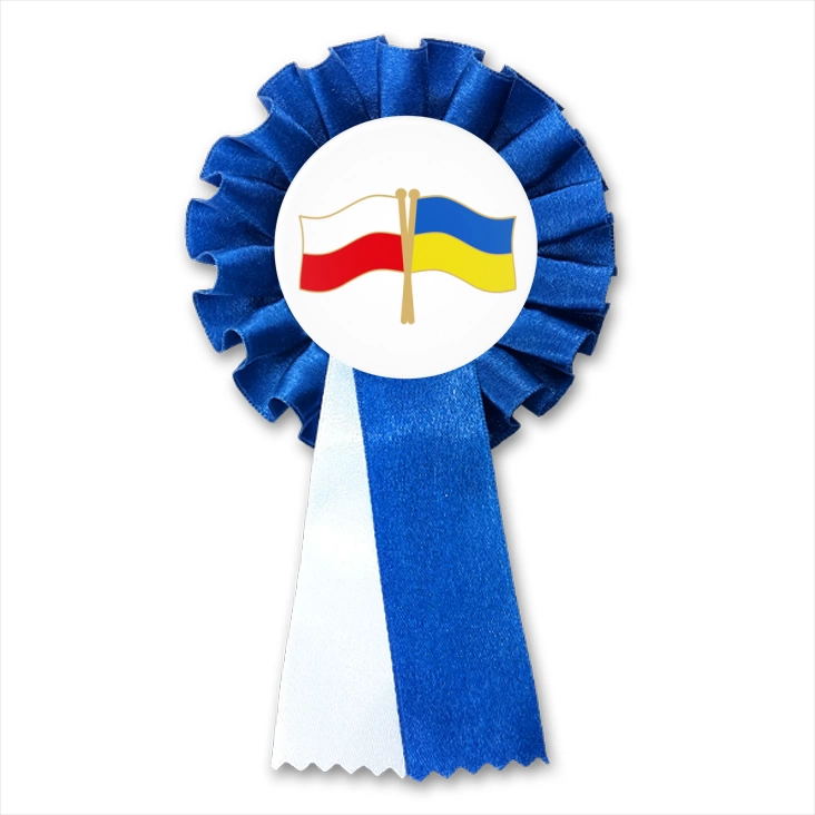 przypinka kotylion Polska-Ukraina flagi