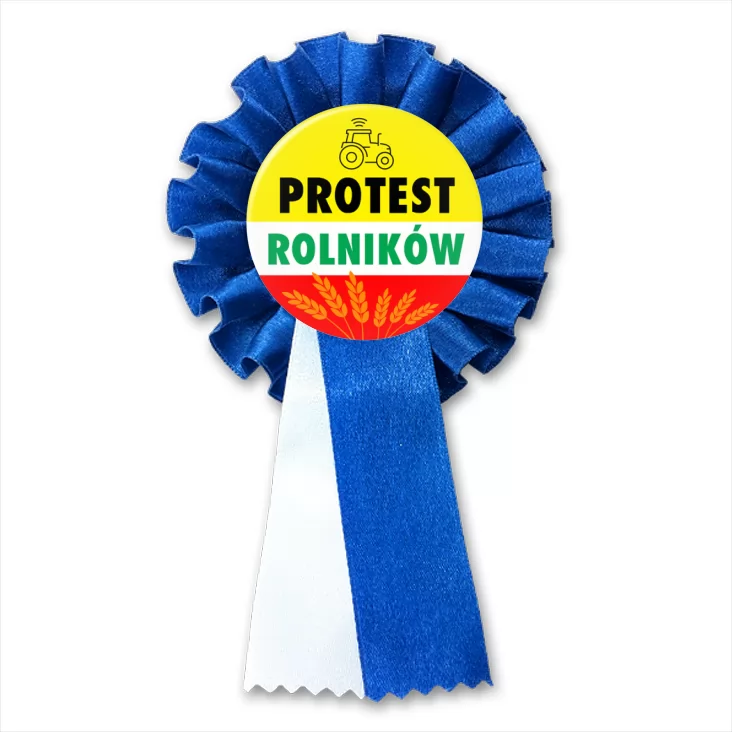 przypinka kotylion Protest rolników