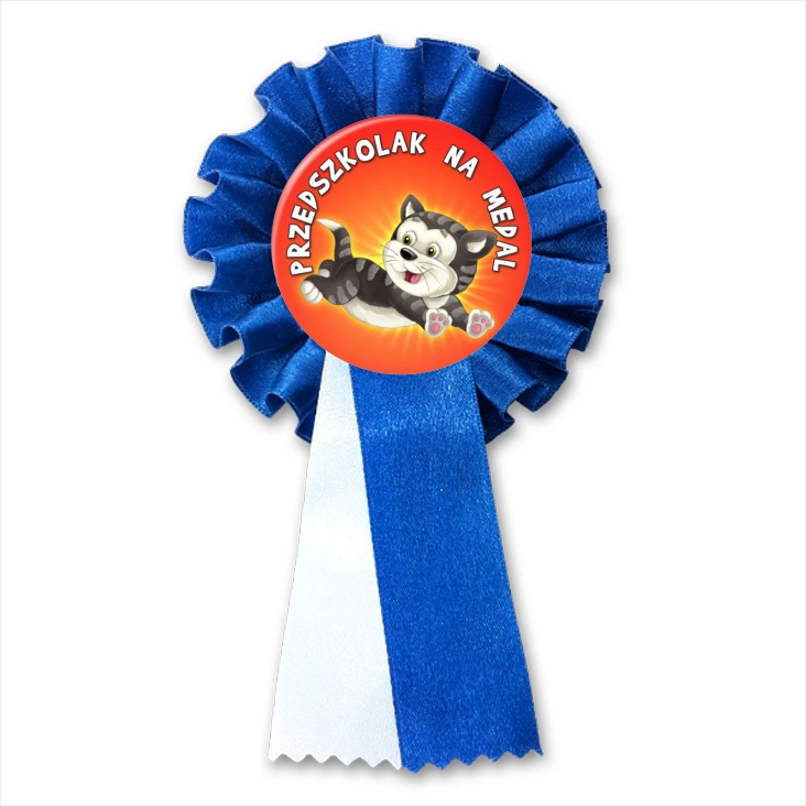 przypinka kotylion Przedszkolak na medal grupa kotki
