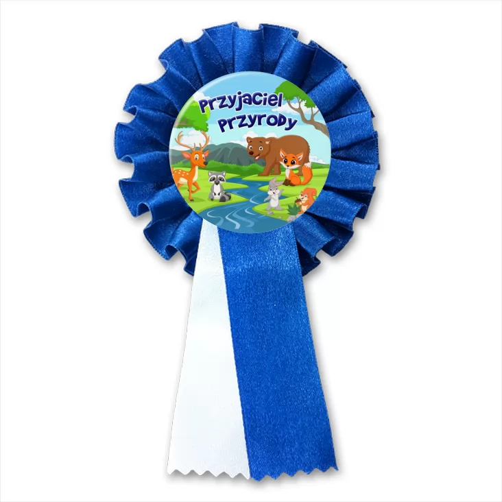 przypinka kotylion Przyjaciel przyrody Dzień Ziemi zwierzęta leśne