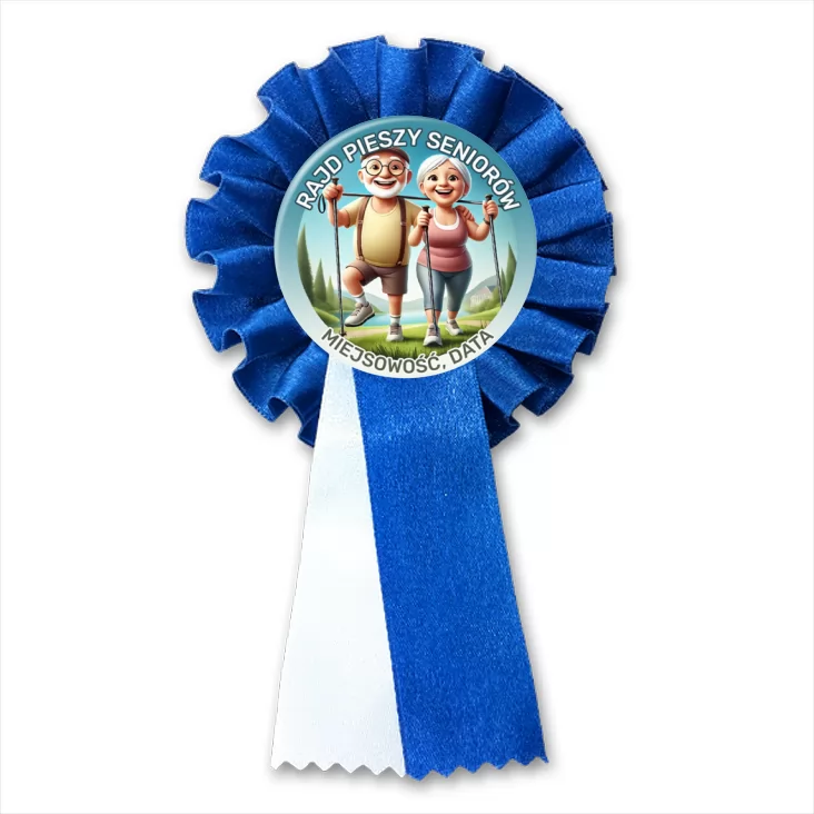 przypinka kotylion Rajd pieszy seniorów