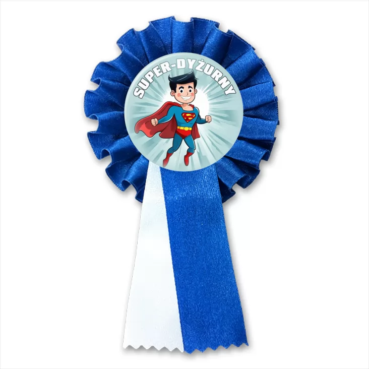 przypinka kotylion Super dyżurny latający Superman
