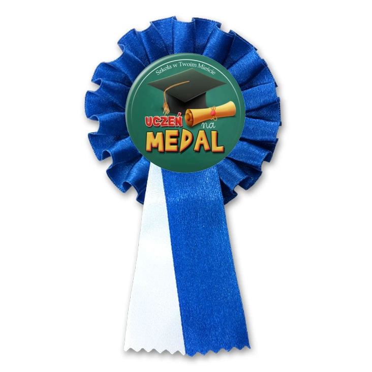 przypinka kotylion Uczeń na medal Szkoła