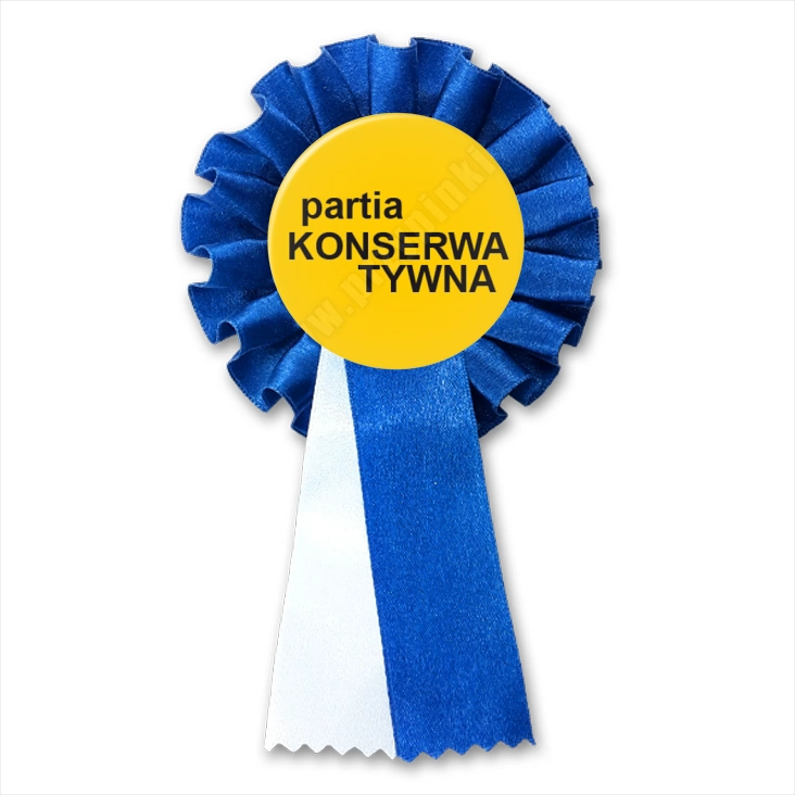 przypinka kotylion Partia konserwatywna