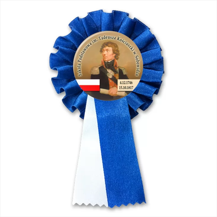 przypinka kotylion SP im. T. Kościuszki w Sobowidzu