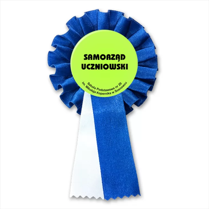 przypinka kotylion Samorząd uczniowski SP 20 w Sosnowcu