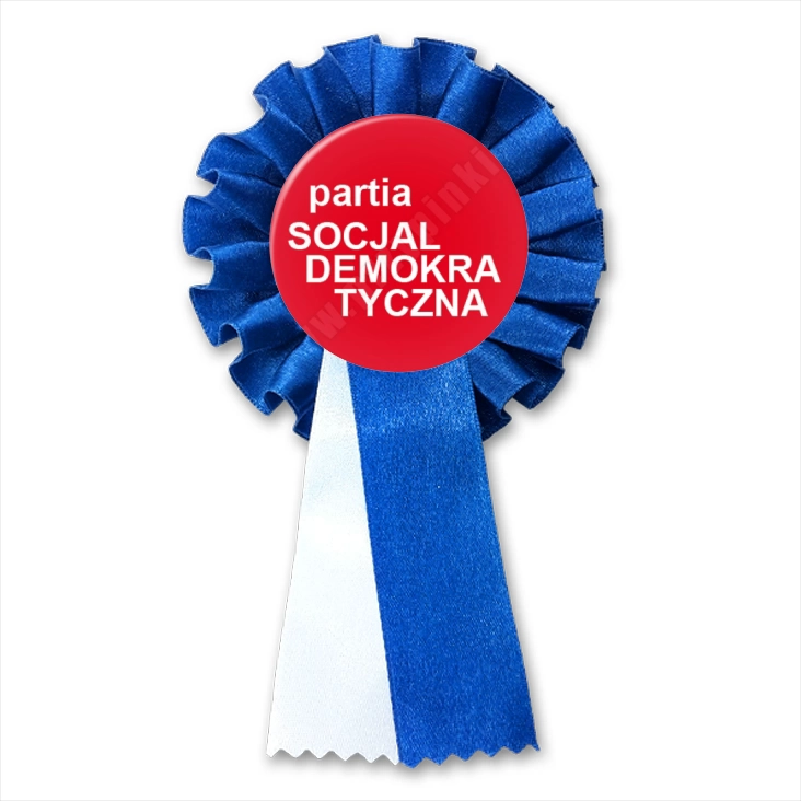 przypinka kotylion Partia socjaldemokratyczna