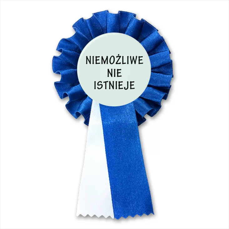 przypinka kotylion Niemożliwe nie istnieje