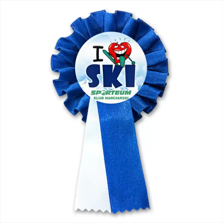 przypinka kotylion I love ski