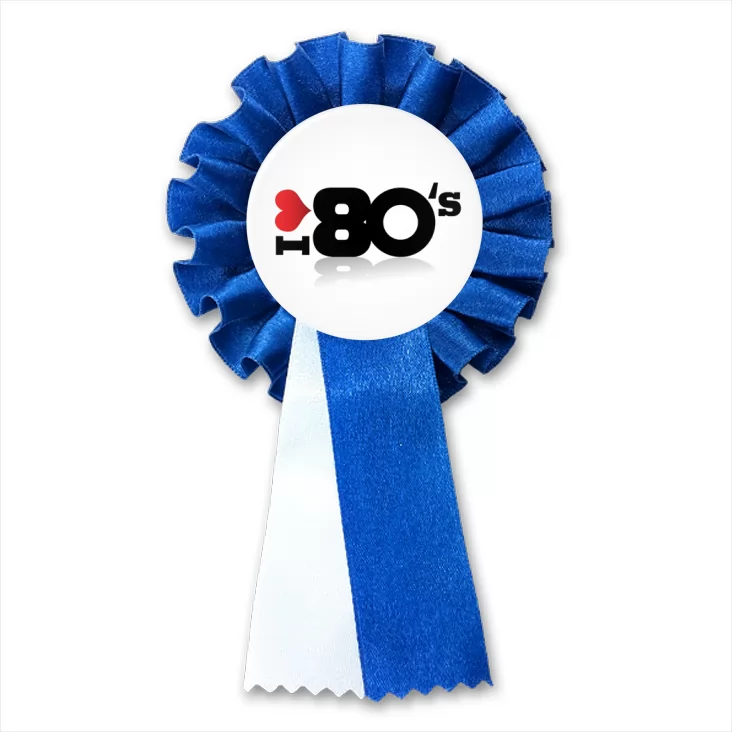 przypinka kotylion I love 80`s