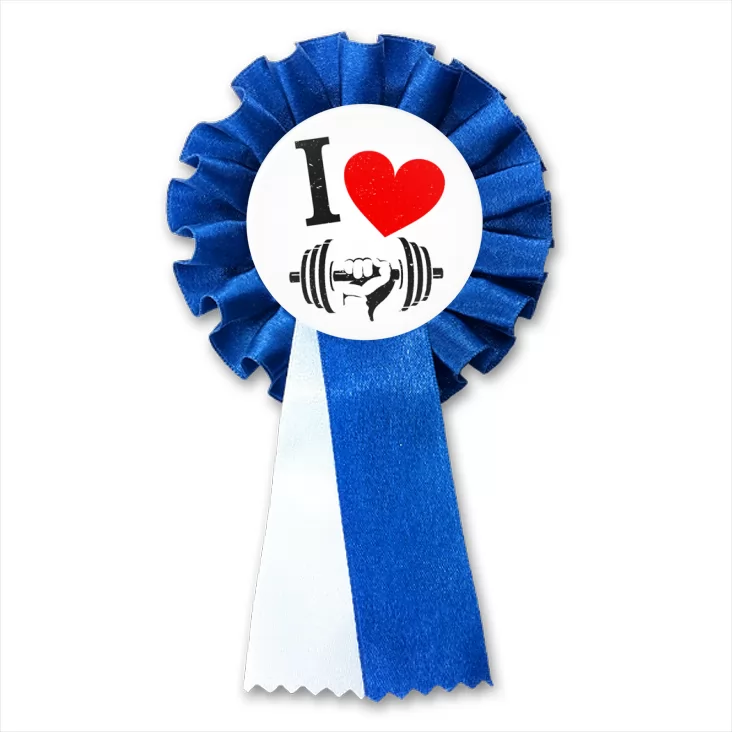 przypinka kotylion I love gym