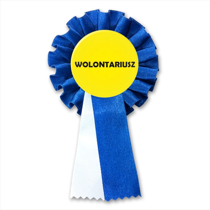przypinka kotylion Wolontariusz
