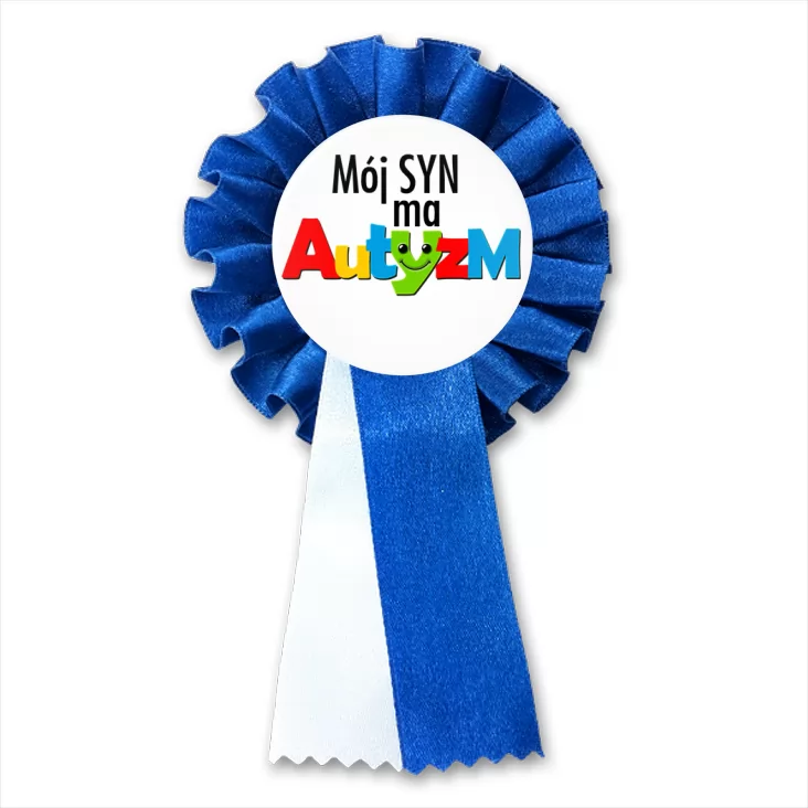 przypinka kotylion Mój syn ma autyzm