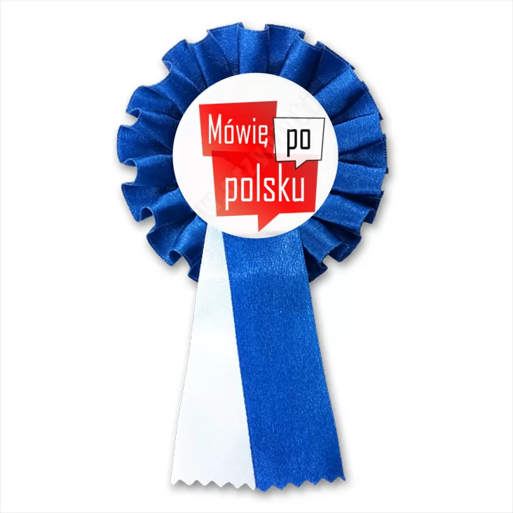 przypinka kotylion Mówię po polsku
