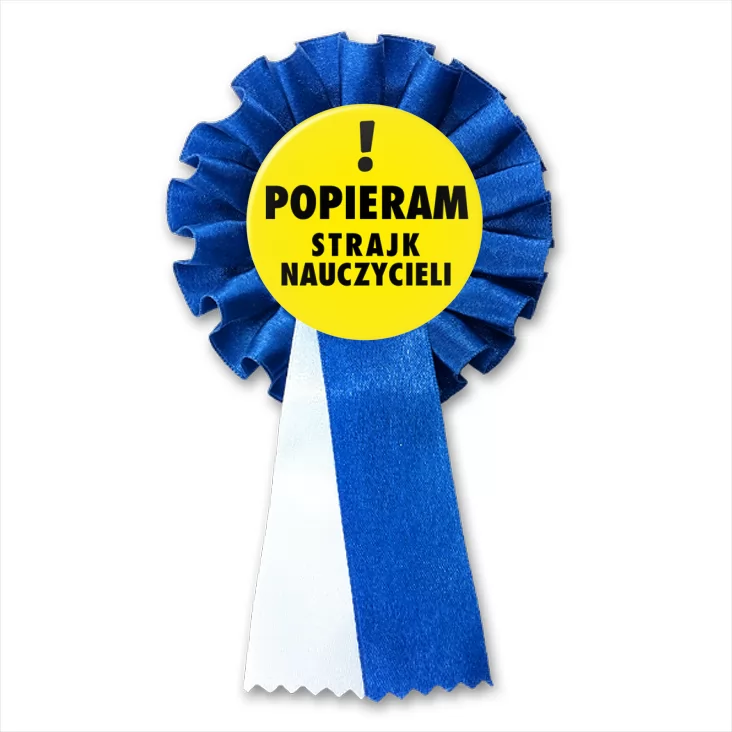przypinka kotylion Popieram protest