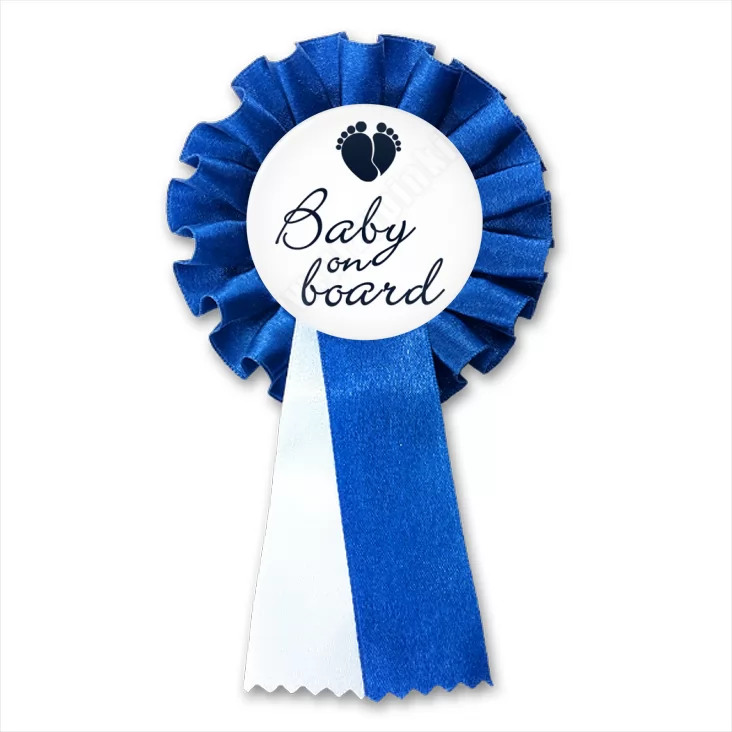 przypinka kotylion Baby on board - stopki