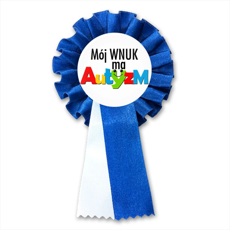przypinka kotylion Mój wnuk ma autyzm