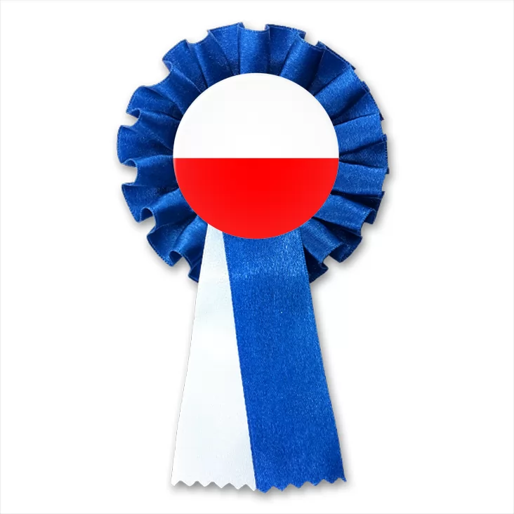 przypinka kotylion Polska biało-czerwona flaga