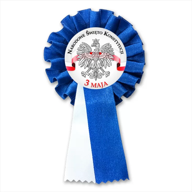 przypinka kotylion 3 maja Narodowe Święto Konstytucji wstęga