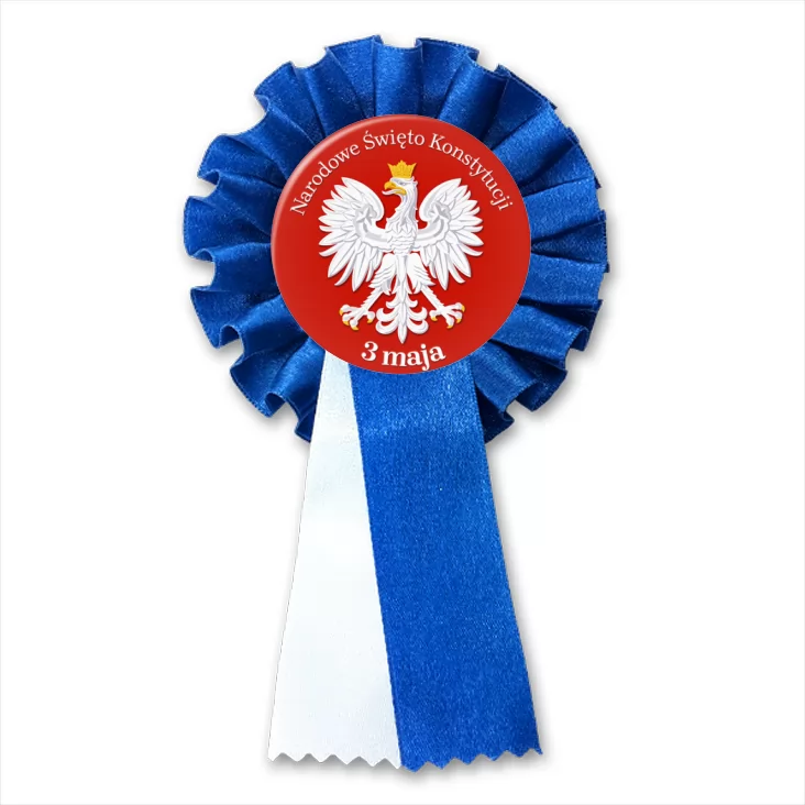 przypinka kotylion Narodowe Święto Konstytucji 3 maja biały orzeł