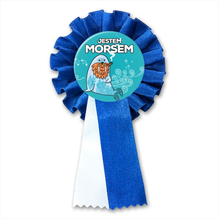 przypinka kotylion Jestem morsem z fajką