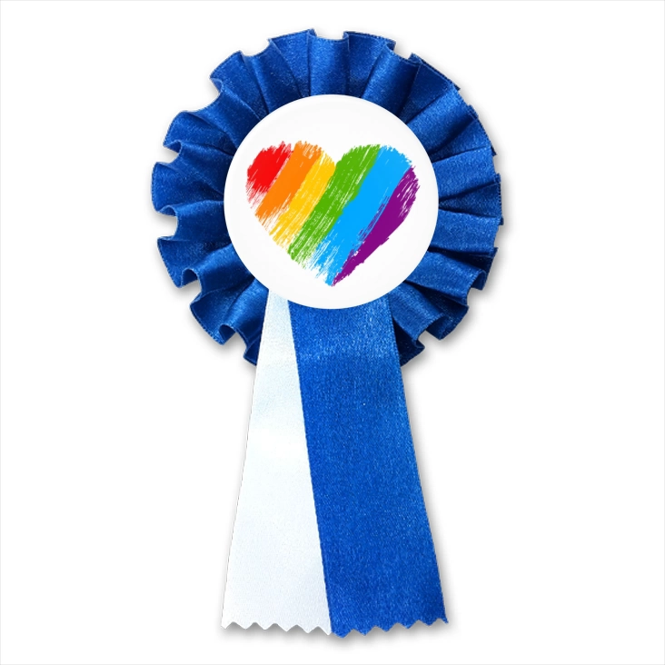 przypinka kotylion LGBT serce