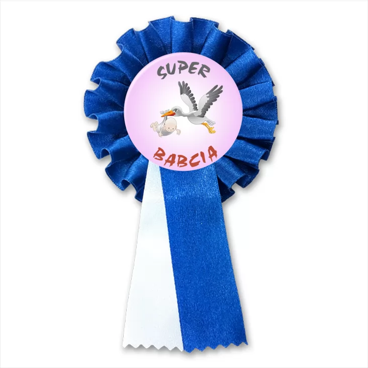 przypinka kotylion Super Babcia